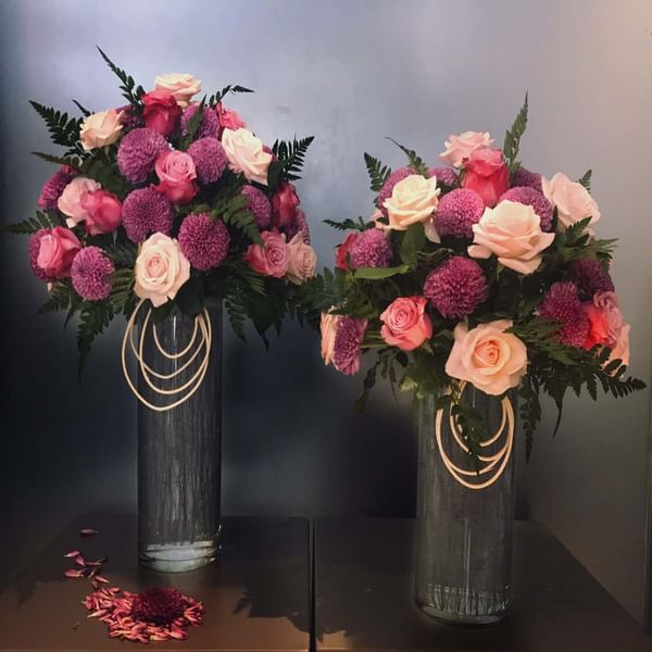 Two vases for wedding anniversary