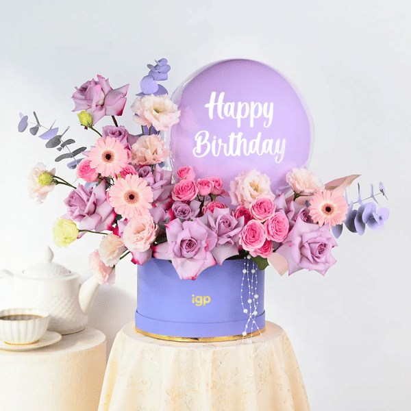Violet Charm Birthday Arrangement