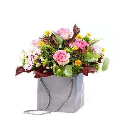 Arrangement Of Roses And Tender Eustomas...