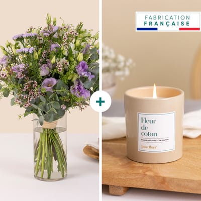 Blueberry bouquet and candle - Myrtille:...