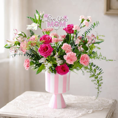 Blushing Ode to Mom: Order Flowers Onlin...