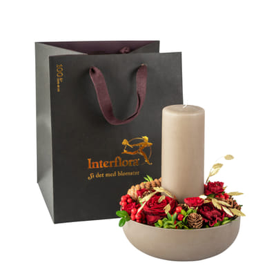 Cozy Christmas Candle Red 910527: Order Flowers Online | Interflora ...