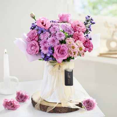 ナナニジ　 ～ Colors of Flowers ～　ブロマイド Mauve Melody: Order Apology Flowers Online | Interflora India