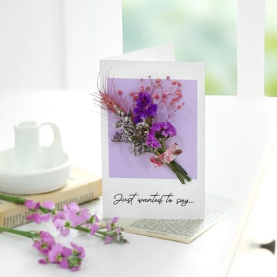 Thank You Dried Flowers Card: Order Flow...